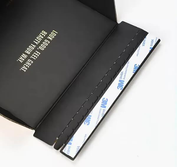 hair extension packaging ideas: paper boxes with die-cut opening