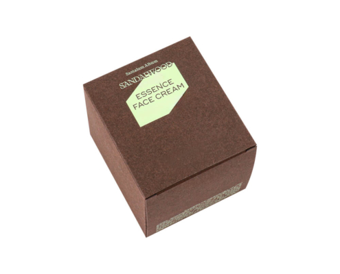 Top View of Kraft Paper Cream Box - Top view showing a customizable Kraft paper cream box, ideal for packaging skincare products.