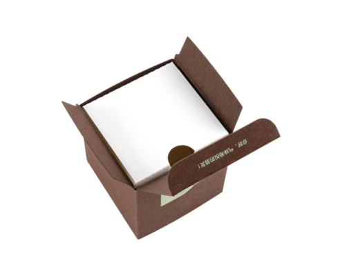 Inside View of Custom Kraft Paper Cream Box - A detailed view of an open Kraft paper box, showcasing its interior design and eco-friendly insert.