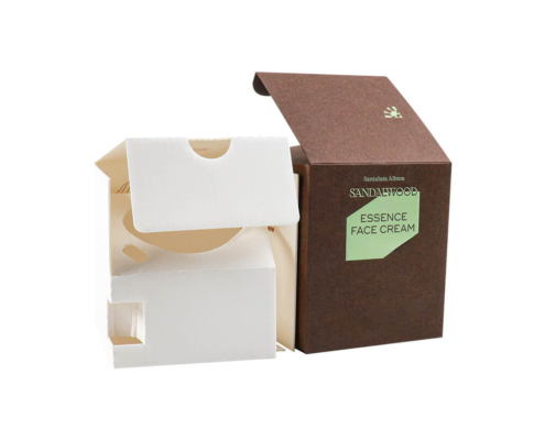 Reverse Tuck-End Kraft Paper Box with Open Flap - Kraft paper cream box with a reverse tuck-end closure for secure packaging and easy access.