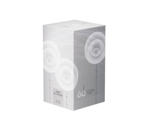 Modern white diffuser box with minimalist floral design – wholesale aroma diffuser packaging
