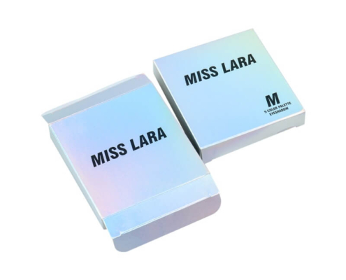 Custom folding carton box for eyeshadow palette with inner tray