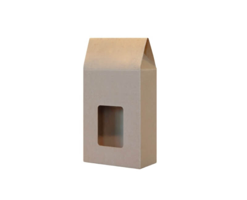 Kraft gable boxes with handle and eco-friendly natural finish