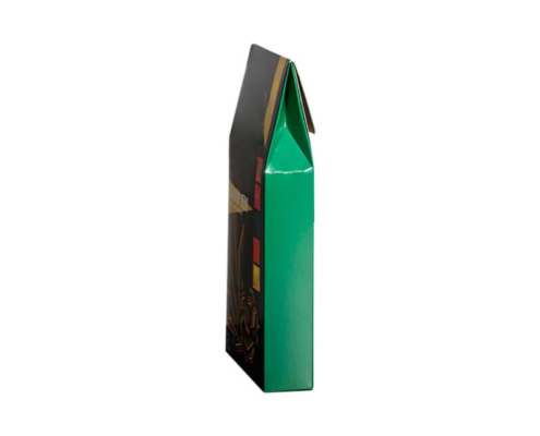 Brown kraft gable boxes with spot UV and glued bottom for durability