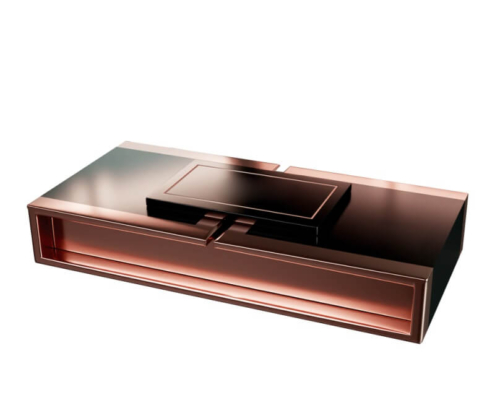 Metallic rose black gradient wholesale eyelash packaging box with premium finish and spacious insert