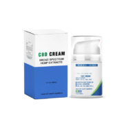 Custom CBD cream box with pump bottle – premium broad spectrum hemp packaging with medical-grade design